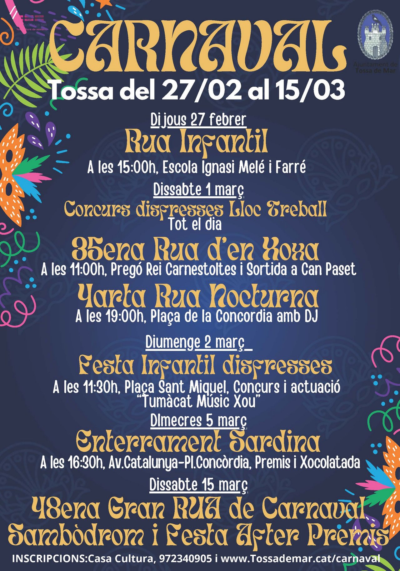 Cartell del Carnaval a Tossa de Mar